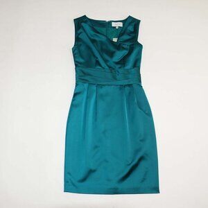 Averly Women's Sleeveless Sheath Dress Size 0 NWT Emerald Green Hits Above Knee